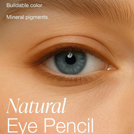 Mineral Fusion Eye Pencil, Light Brown Eyeliner with Soothing Chamomile, Meadowfoam & Vitamin E, Velvety Smooth, Hypoallergenic Eye Makeup, Line & Define, Long-Lasting Eyeliner Pencil, Rough, 0.04 Oz