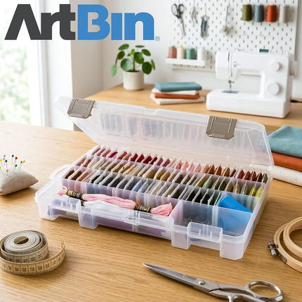 ArtBin Floss Finder with Dividers10.75 7.375-inch x 1.75-inch Translucent, Acrylic, Multicoloured, 1.65 x 10.65 x 6.9 cm
