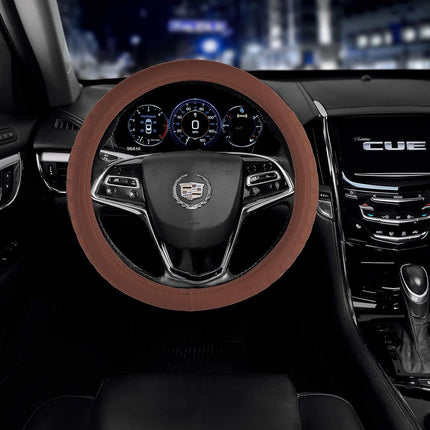 FH Group FH2006TAN Steering Wheel Cover (Microfiber Embossed Leather Tan)