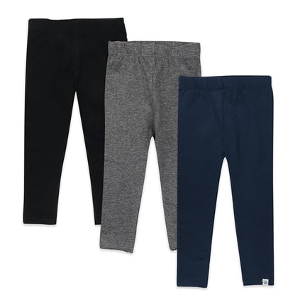 HonestBaby Lote de leggings, pantalones pitillo, acampanados y cargo de algodón orgánico para bebés, niñas pequeñas y niños, conjunto de sudadera y pantalón de chándal unisex para bebés, marino, 6 años