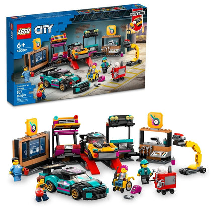 LEGO City Custom Car Garage 60389, Toy Set with 2 