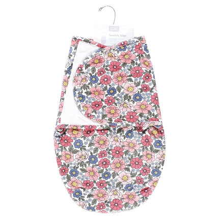Hudson Baby – Nid d'ange en fausse fourrure pour bébé fille, motif floral rose et bleu, 0-3 mois