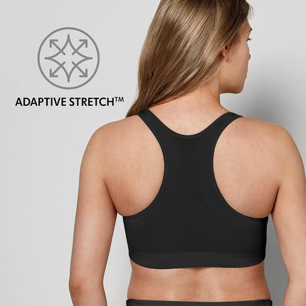 Medela Keep Cool Sleep Bra | Seamless Maternity & Nursing Sleep Bra with Full Back Breathing Zone and Soft Touch Fabric, Black, S