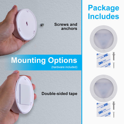 GE, Wireless, Battery Operated, 20 Lumens, Touch Activated On/Off, Bright White, Ideal for Closets, Cabinets, Attic, Garage and More, 25434, 2 Pack, LED Puck Lights, 2 Count