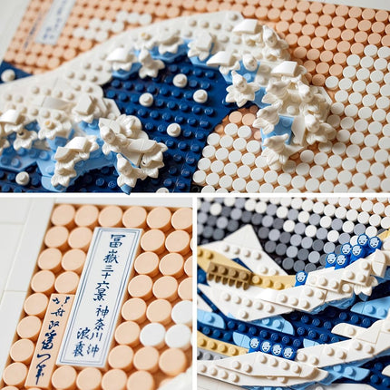 LEGO 31208 Art Hokusai – The Great Wave, 3D Japanese Wall Art Craft Kit, Framed Ocean Canvas, Creative Activity, Gifts for Adults, DIY Home, Office Decor
