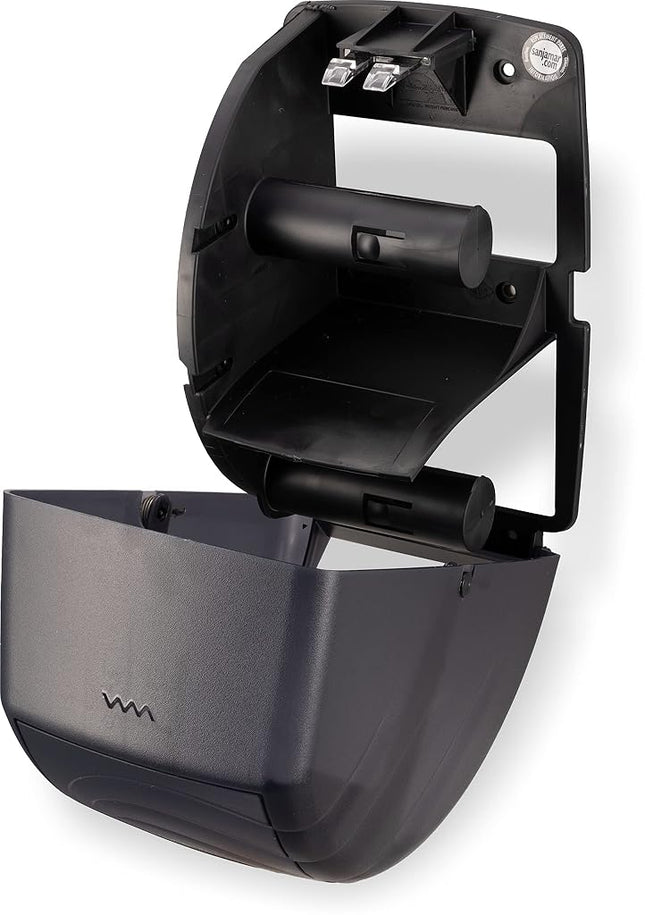 San Jamar R3590TBK Black Pearl Oceans Duett Standard Bath Tissue Dispenser