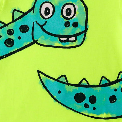 The Children's Place Baby and Toddler Boys' Dino Short Sleeve Graphic T-Shirts, Multipack, Dino Cars/Dino/Dinos, 5T