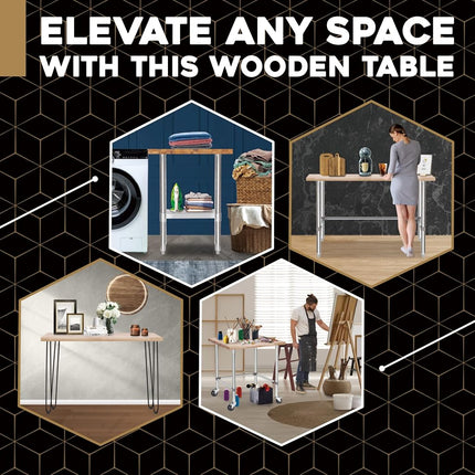 DuraSteel 30x48 Butcher Block Countertop - Maple Solid Wood Workbench for Kitchen, Restaurant, Cabinet, Desk Top, Wood Board, Large Counter Cutting Island Long, Bakery Worktable Dough - Table Top Only