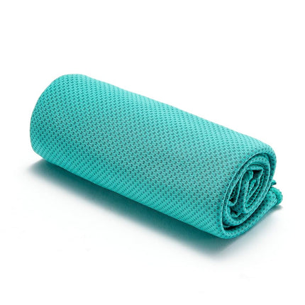 Amazon Basics Gym Cooling Towels for Neck and Face, Working Out, 102 cm x 31 cm, 4-Pack, Black/Gray/Aqua/Navy