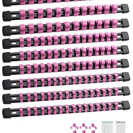 ALOANES 9pc ABS Socket Organizer Set, 1/2, 3/8 & 1