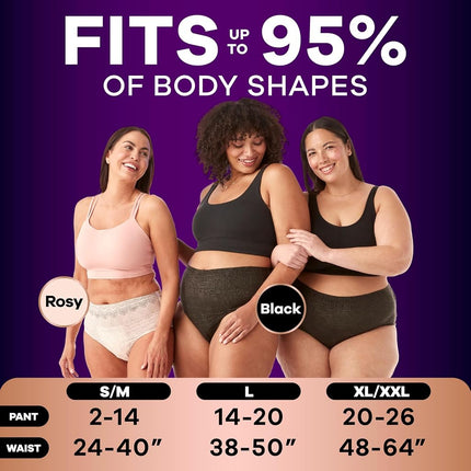 Always Discreet Boutique, Incontinence & Postpartum Underwear For Women, Maximum Protection, Small/Medium, 12 Count