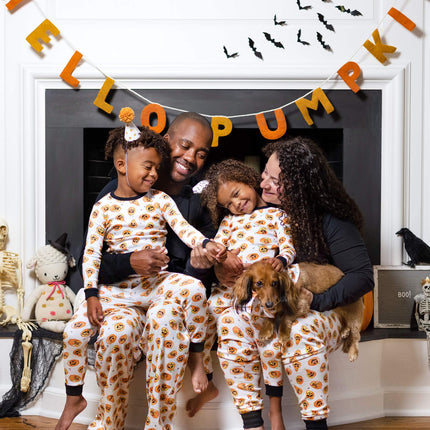 Burts Bees Baby Clothing Baby Pijamas Familiares de 2 Piezas a Juego para Fiestas de Algodón Orgánico, Talla de Calabaza, 24 Meses