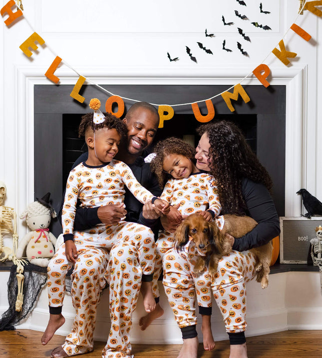 Burts Bees Baby Clothing Baby 2-Piece Family Jammies Matching Holiday Organic Cotton Pajamas, Pumpkin Carving, 24 Months
