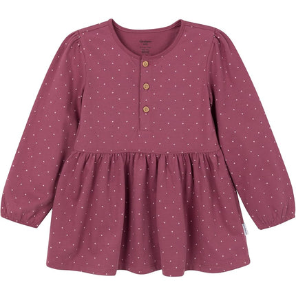 Gerber Baby Girls Toddler Girls' 3-piece (2 Tunics and Legging) Set3-Piece (2 Tunics and Legging) Set, Brown/Violet, 4T