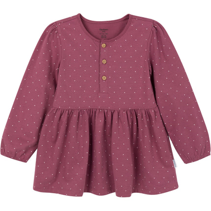 Gerber Baby Girls Toddler Girls' 3-piece (2 Tunics and Legging) Set3-Piece (2 Tunics and Legging) Set, Brown/Violet, 4T