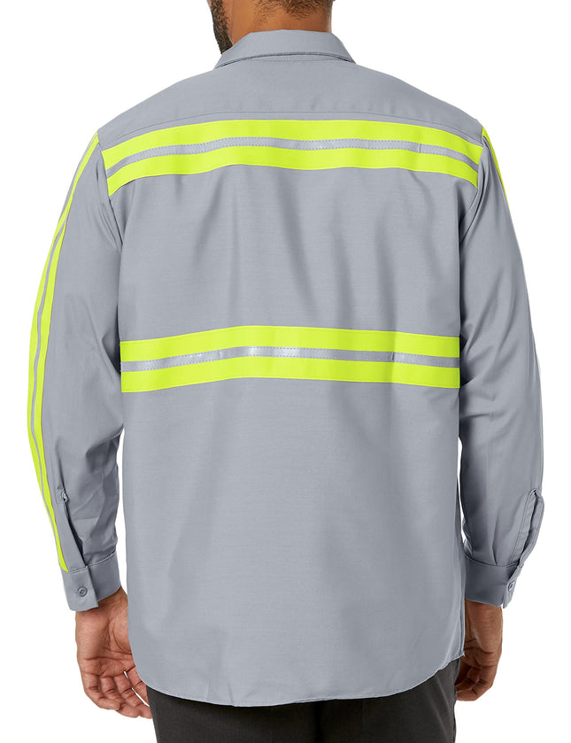 Red Kap Men's Industrial 2 Piece Lined Collar Work Shirt - Multi - Large