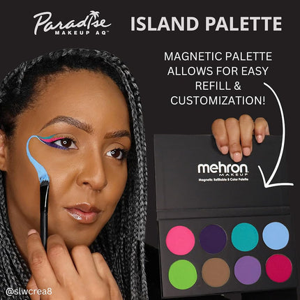 Mehron Makeup Paradise AQ Face & Body Paint 8 Color Palette (Pastel) - Face, Body, SFX Makeup Palette, Special Effects, Face Painting Palette for Art, Theater, Halloween, Parties and Cosplay