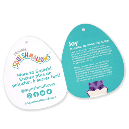 Squishmallows Original Joy, la zarigüeya de azúcar morada de 30 cm - Peluche oficial de Jazwares
