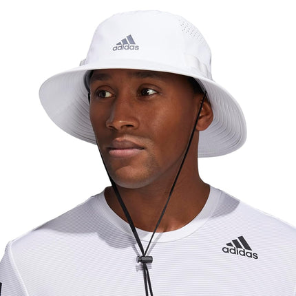 adidas Mens Victory Bucket Hat for Men – Athletic Sun Cap for Outdoors, White/Onix Grey/4.0, Large-X-Large