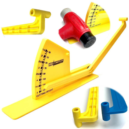 Interruptor HD - Actualización OEM - con brazo rígido y base extendida para facilitar el uso - Medidor de nivelación de plataforma de cortacésped Reemplaza John Deere AM130907 MTD 490-900-0041 Cub Cadet 490-900-0041 Stens 750-442