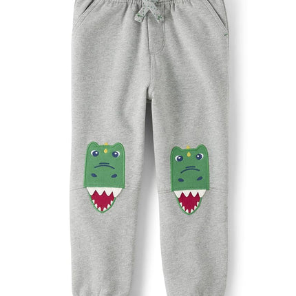 Gymboree Niños y Niños Pequeños Pantalón Deportivo de Forro Polar, Rodilla de Dinosaurio, 10