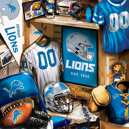 Baby Fanatics Del1090: Rompecabezas de 500 piezas del vestuario de los Detroit Lions