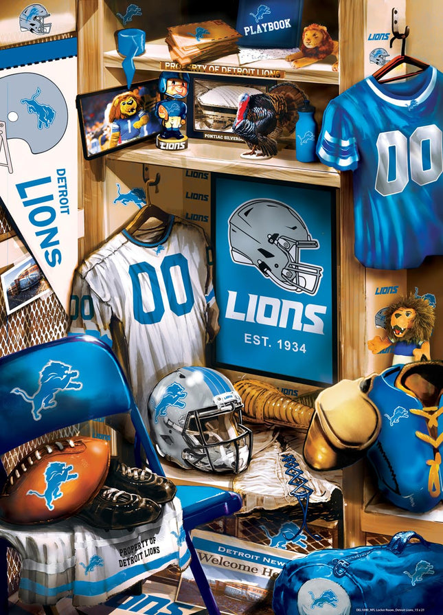 Baby Fanatics Del1090: Detroit Lions Locker Room 500Pc Puzzle