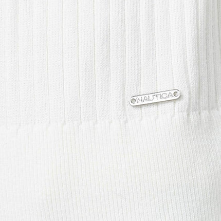 Nautica womens0303ZSNautica Women's Ribbed Open Layering Cardigan Long Sleeve Cardigan Sweater - White - X-Small