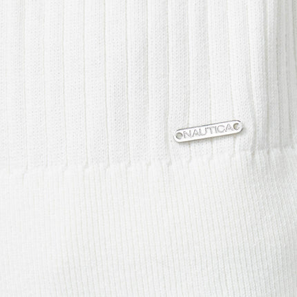 Nautica womens0303ZSNautica Women's Ribbed Open Layering Cardigan Long Sleeve Cardigan Sweater - White - X-Small