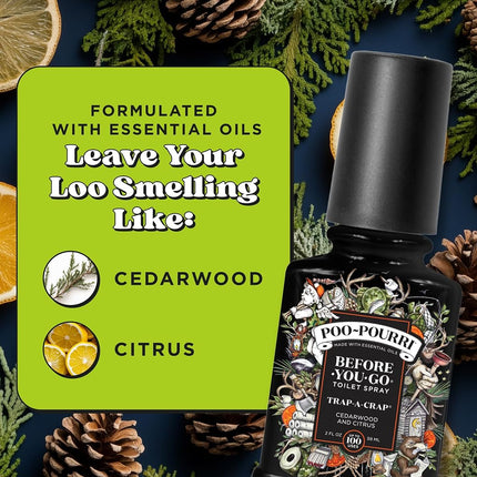 Rociador de inodoro Poo-Pourri antes de ir, 2 oz, Trap-A-Crap, 2 fl oz