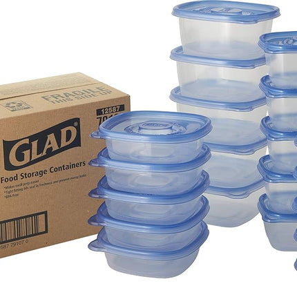GladWare Food Storage Containers, Lunch Variety Pack, 25 Count Set | with Glad Lock Tight Seal, BPA Free Containers and Lids in a Variety of Sizes to Hold and Store Food