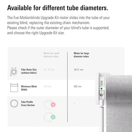 Eve Motionblinds Upgrade Kit for Roller Blinds (Matter)