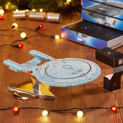 CC Countdown Characters 2024 Star Trek USS Enterprise Collectible Figure - Official Star Trek Merchandise - Buildable Advent Calendar Statue