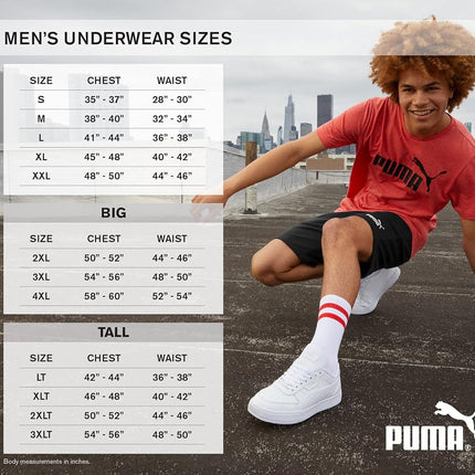PUMA Men's 3 Pack Crew Neck T-Shirts Undershirt, White/Gray/Black, M