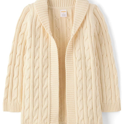 Gymboree Girls' and Toddler Long Sleeve Cardigan Sweaters, Frappe Long, 6