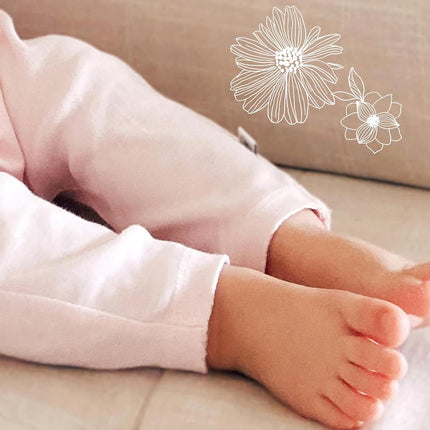 HonestBaby Multipack Harem Pants Roomy Fit Pull on Bottoms 100% Organic Cotton for Infant Baby Boys, Girls, Unisex, Sketchy Floral Pink, 6-9 Months