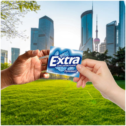 Wrigleys Extra Peppermint Sugarfree Chewing Gum Box Of 10 x 15 Stick Packs