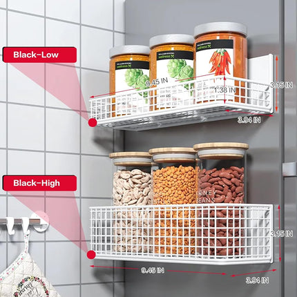 Magnetic Shelf Fridge Basket Bin for Washer Dryer Locker Whiteboard Cabinet