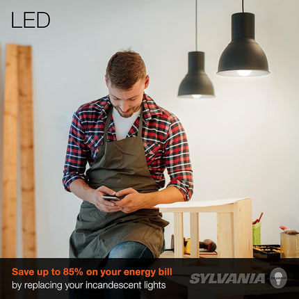 Sylvania Home Lighting 74427 Ultra 75W Equivalent, A19 LED Light Bulb, Bright White 3500K (4 Pack)