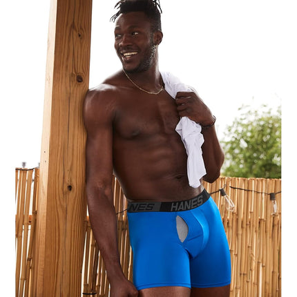 Hanes Men's X-Temp Total Support Pouch Boxer Brief, Anti-Chafing, Moisture-Wicking Underwear, Multi-Pack, Trunk-Assorted, XL (Pack of 3)