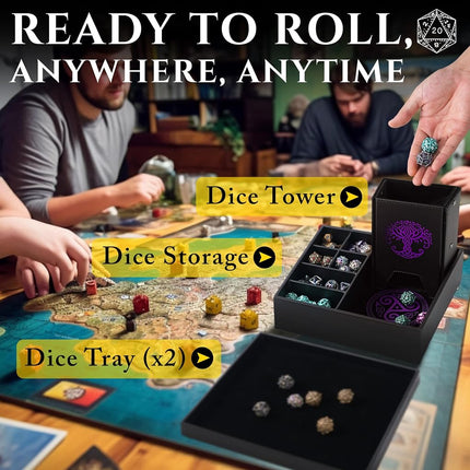 Soar Forge All-in-One Game Roamer - Dice Tray & Tower for DND and RPG