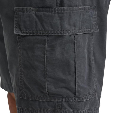 Wrangler Authentics Men's Classic Relaxed Fit Cargo Short, Anthracite Ripstop, 34