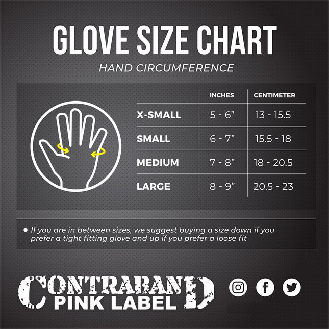 Guantes de microlevantamiento de pesas Contraband Pink Label 5537 para mujer con acolchado de silicona Grip-Lock (par) - Medios guantes minimalistas - Compatibles con Apple Watch (negro, pequeño)
