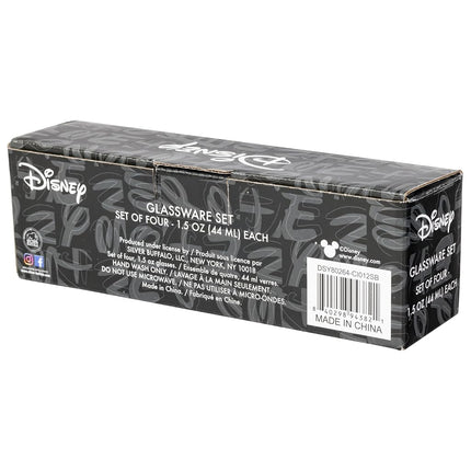 Silver Buffalo Un Goofy, la película, juego de 4 minivasos de 44,3 ml con formas de personajes retro, 4x1