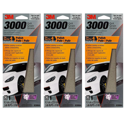 3M Trizact Performance 3000 Grit Sandpaper, 3 2/3 