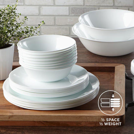 Corelle Winter Frost White 6 Piece Dinner Plate Set – Triple-Layer Strong Glass Resists Chips & Cracks – Lightweight, Stackable & Easy-to-Clean Plates, 26cm Size