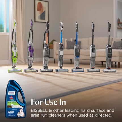 Fórmula BISSELL multisuperficie para mascotas con Febreze Freshness, 22951, 64 oz líq., úsese en suelos duros sellados y alfombras, elimina la suciedad difícil, Febreze Freshness