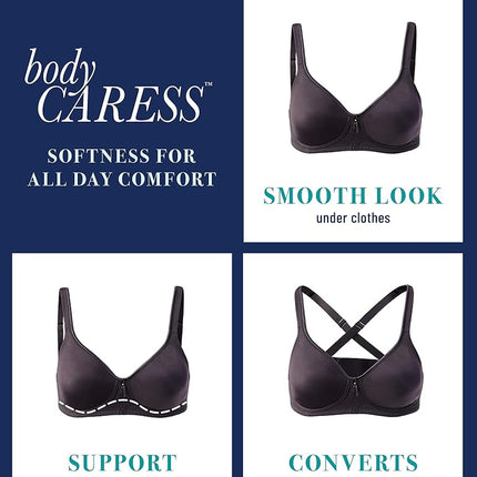 Sujetador de mujer Vanity Fair con tirantes convertibles de 2 vías, cobertura total Body Caress, copas ligeramente forradas hasta la Dd, Damask Neutral, 34B
