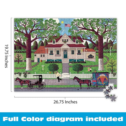 Buffalo Games - Charles Wysocki - Ice Cream and Hopscotch - 1000 Piece Jigsaw Puzzle for Adults Challenging Puzzle Perfect for Game Nights - Finished Puzzle Size is 26.75 x 19.75