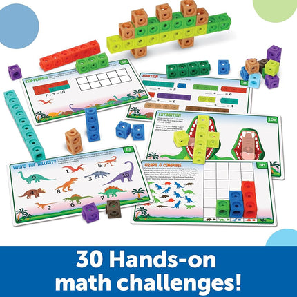 Learning Resources MathLink Cubes Kindergarten Math Activity Set: Dino Time!